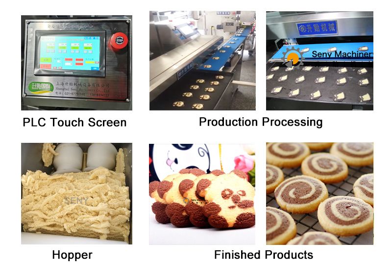 Automatic Pinwheel Cookies Icebox Biscuits Making Machine Production Line