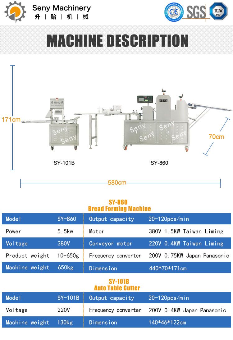 SY-860 Automatic French Baguette Bread Making Machine